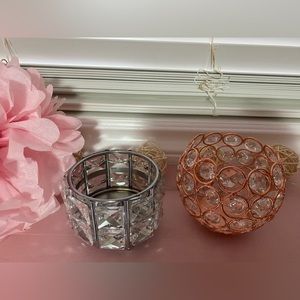 2-pcs Crystal Holders for Home Decor, Dining Table, Kitchen, Bedroom Decorations